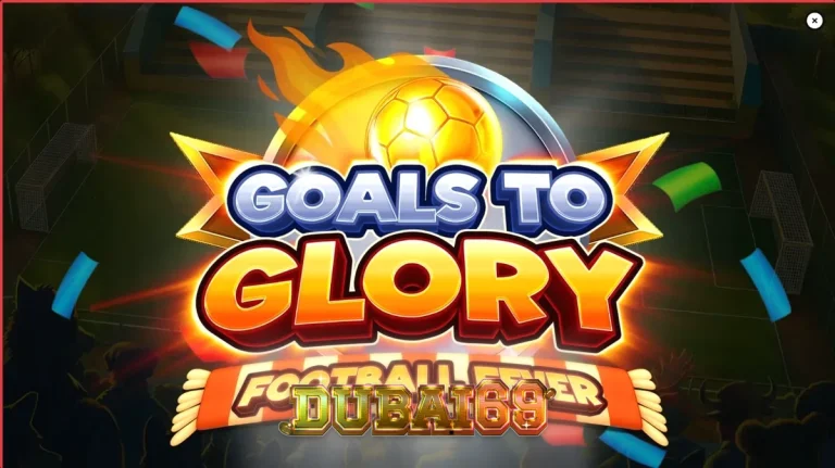Tampilan visual slot Goals to Glory Football Fever dengan karakter hewan pemain sepak bola